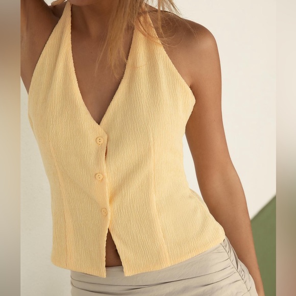 Zara yellow textured vest top - Picture 2 of 9